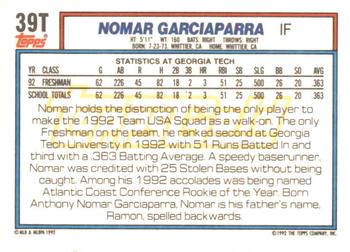 1992 Topps Traded #39T Gold Nomar Garciaparra Rookie Card Front