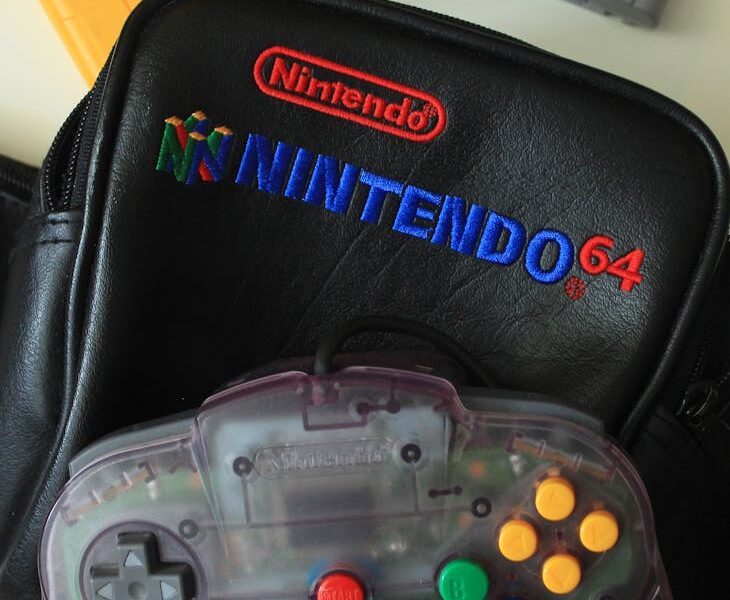 vintage nintendo video games cartridge and controller